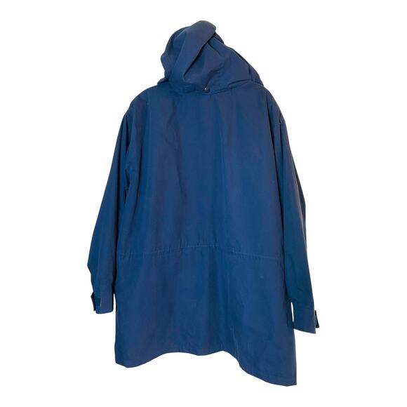 Cabin Creek Womens Hooded Zip Snap Coat Long Jacket Blue Plaid Lining 2X - Picture 2 of 11